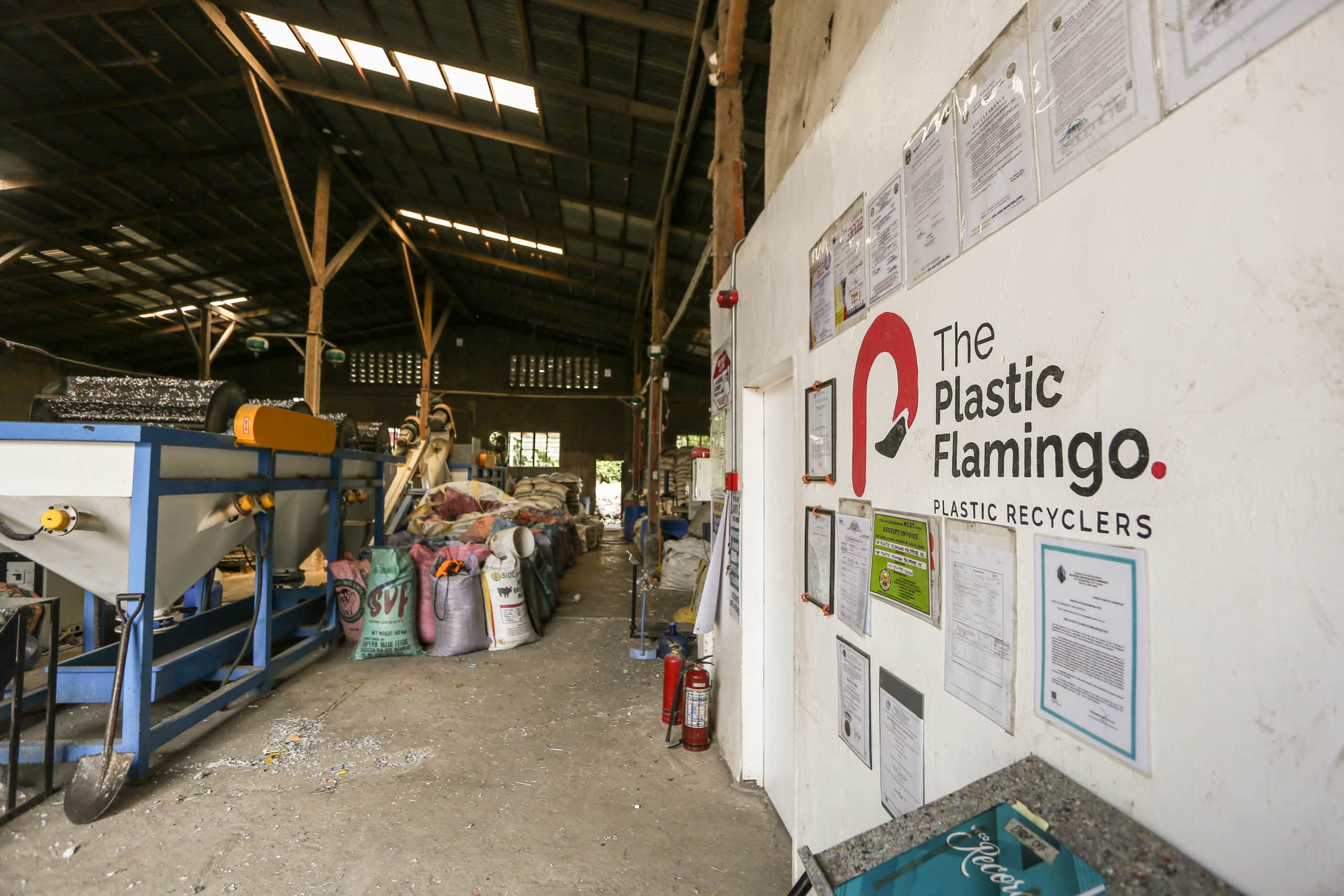 From the inside of the workshop - The plastic flamingo plastic recyclers