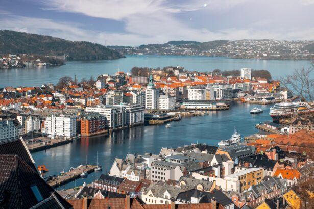 Grieg Gaarden in Bergen view from Fløyen