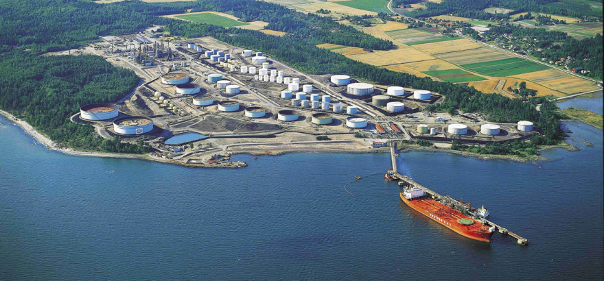 The Slagen terminal at Slagentangen in the Oslofjord. The production area for the energy industry.